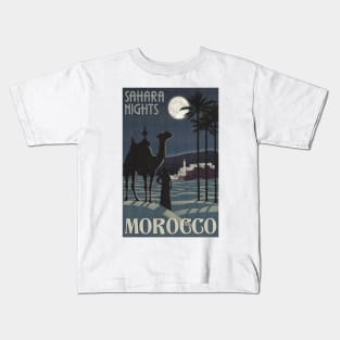 Moroccan Travel Poster: Sahara Nights Kids T-Shirt